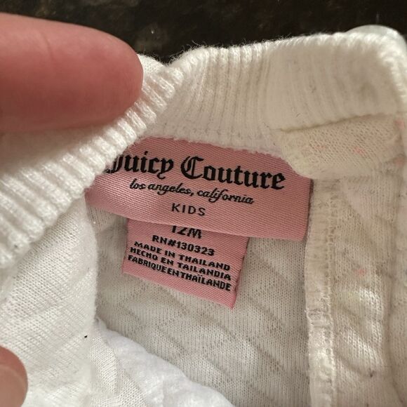 Juicy Couture Size 12 Months Baby Sweater Rainbow Embroidered Brand Quilted - Picture 4 of 7